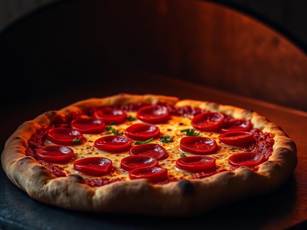 Stone-Baked Pepperoni Pizza
